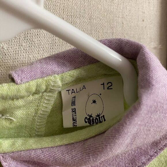 Vintage Pastel Green & Lavender Dress - Picture 4 of 4